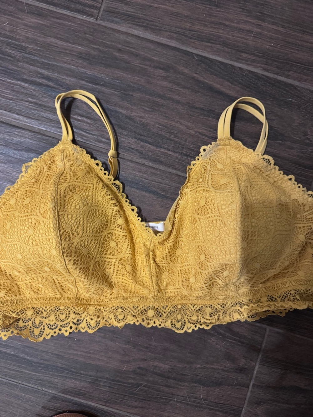 Maurices Yellow Lace Bralette